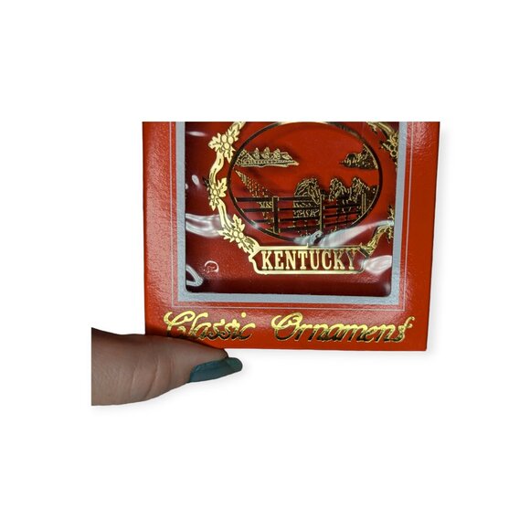 NWT Classic Ornament Gold Tone Kentucky Christmas Ornament - Picture 3 of 4